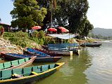 Pokhara 03 Dining At Hotel Fewa Next To The Row Boats On Phewa Tal Lake 